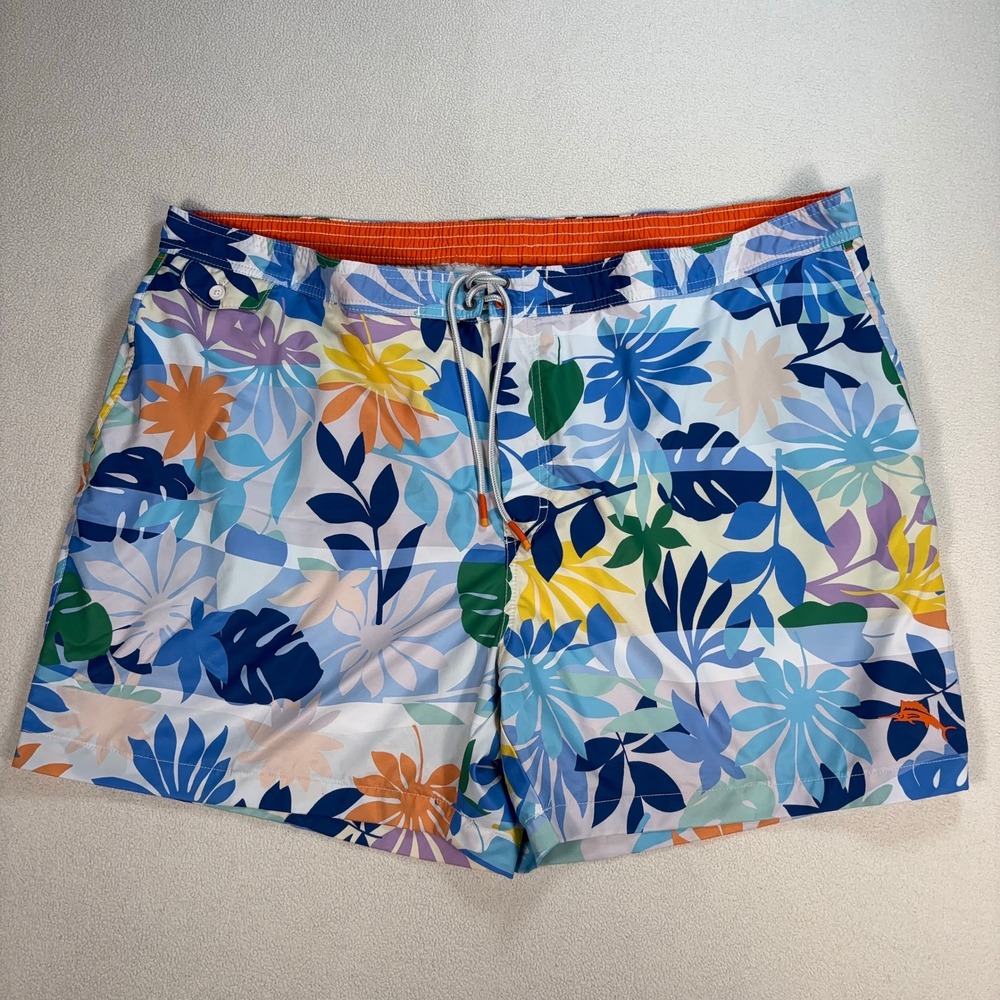 Tommy Bahama Swim Trunks Men's 3XLB Multicolor Lined Floral Tropical Big Shorts